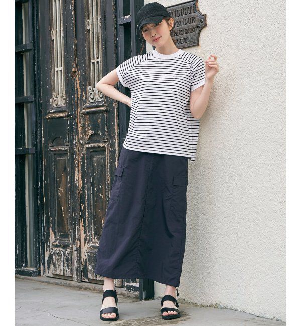 ikka「コットンUSAフレンチTシャツ」|Tシャツ・カットソー|