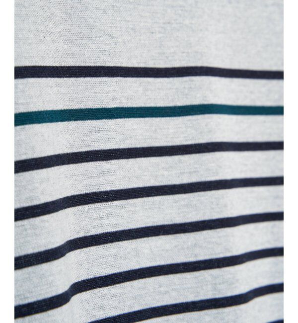 ikka「ダブルジャカードボーダーロンT」|Tシャツ・カットソー|