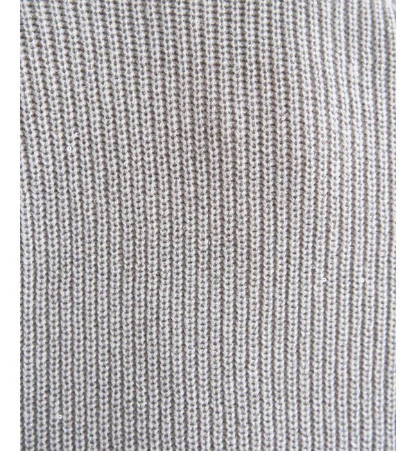 ikka「ラメスパンコールニットプルオーバー」|プルオーバー|