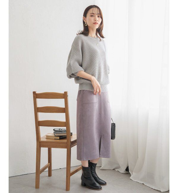 ikka「ラメスパンコールニットプルオーバー」|プルオーバー|