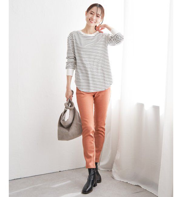 ikka「コットンUSA裾ラウンドロンT」|Tシャツ・カットソー|