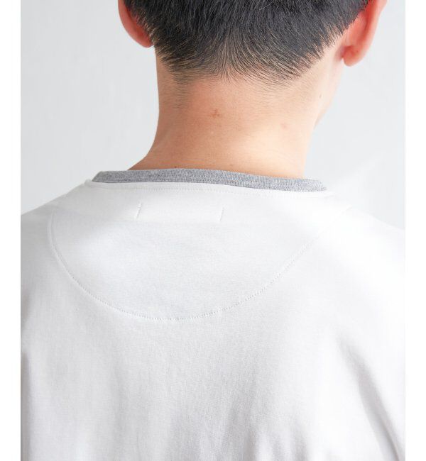 ikka「【接触冷感／抗菌防臭】GOKU楽セイケツ7分袖キーネックTシャツ」|Tシャツ・カットソー|