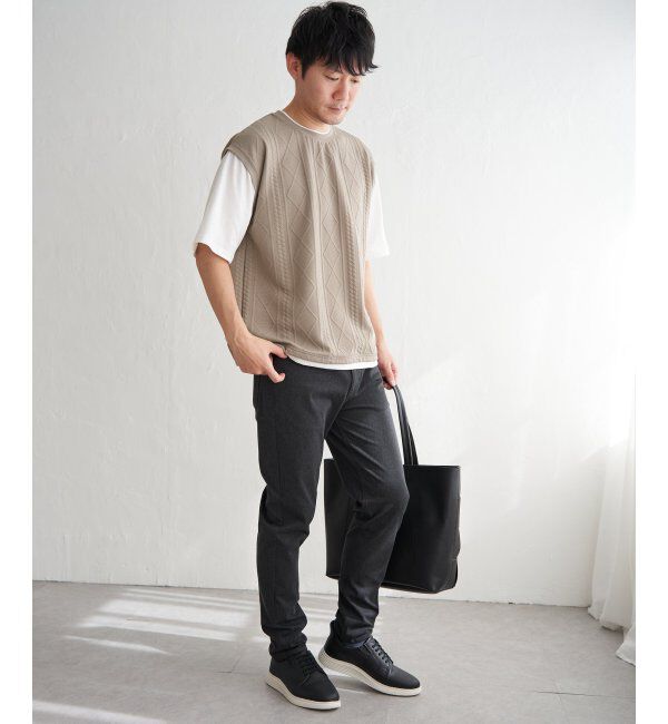 ikka「フクレジャカードフェイクベストTシャツ」|Tシャツ・カットソー|