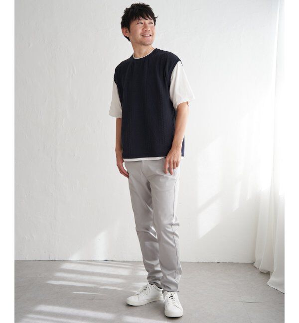 ikka「フクレジャカードフェイクベストTシャツ」|Tシャツ・カットソー|