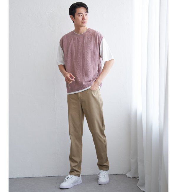 ikka「フクレジャカードフェイクベストTシャツ」|Tシャツ・カットソー|