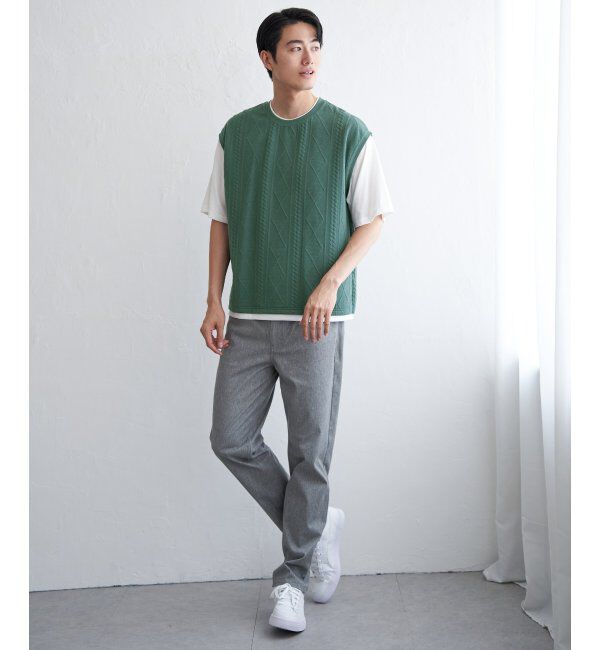 ikka「フクレジャカードフェイクベストTシャツ」|Tシャツ・カットソー|