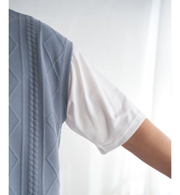 ikka「フクレジャカードフェイクベストTシャツ」|Tシャツ・カットソー|