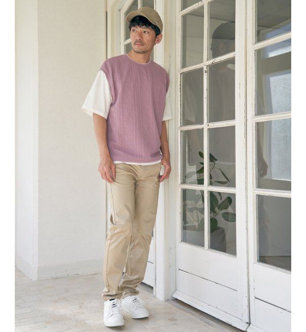 ikka「フクレジャカードフェイクベストTシャツ」|Tシャツ・カットソー|