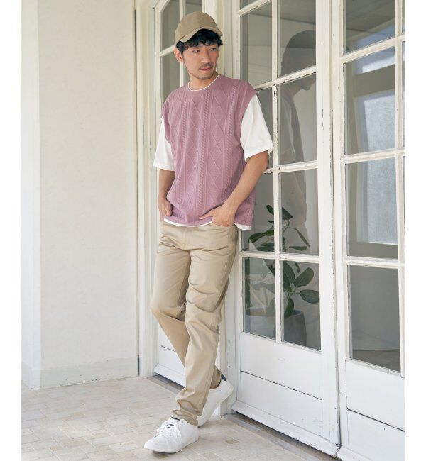 ikka「フクレジャカードフェイクベストTシャツ」|Tシャツ・カットソー|