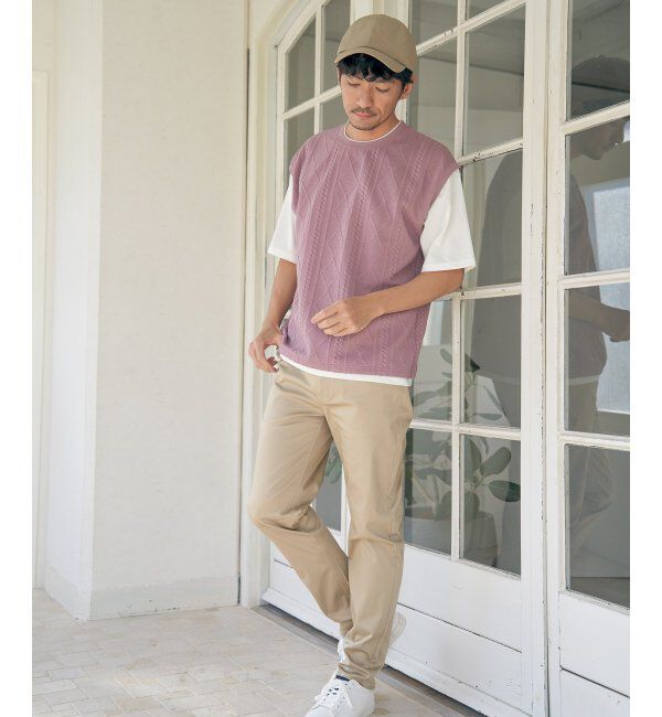 ikka「フクレジャカードフェイクベストTシャツ」|Tシャツ・カットソー|