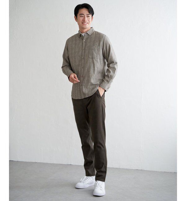 ikka「GOKU楽パンツ EASY STRETCH 起毛チェック5P」|その他|