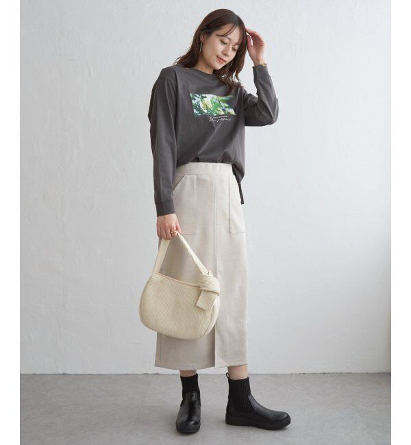 ikka「ロゴフォトプリントスウェットTシャツ」|Tシャツ・カットソー|