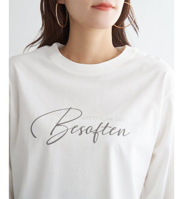 ikka「ロゴフォトプリントスウェットTシャツ」|Tシャツ・カットソー|