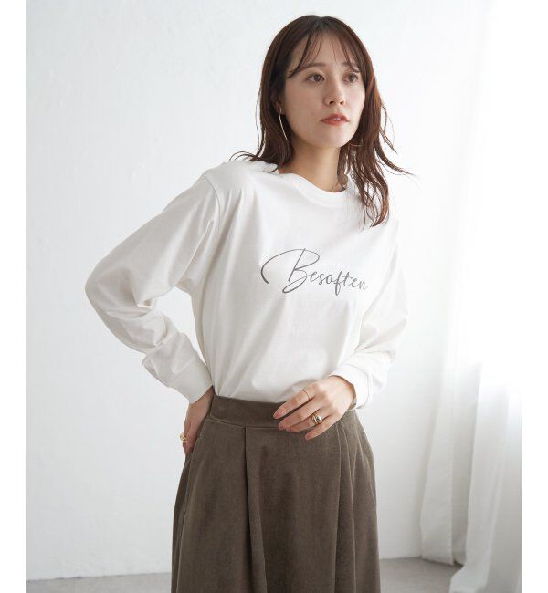 ikka「ロゴフォトプリントスウェットTシャツ」|Tシャツ・カットソー|