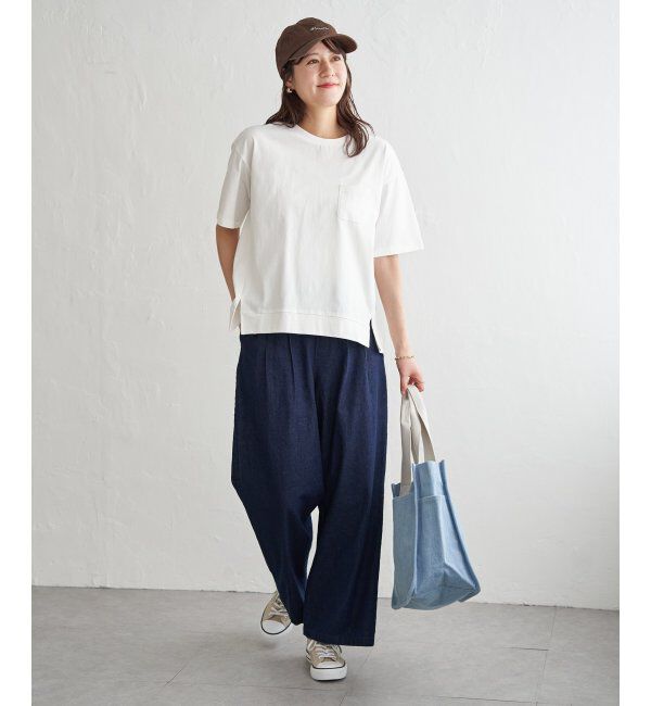 ikka「冷感コットン半袖ポケットTシャツ」|Tシャツ・カットソー|