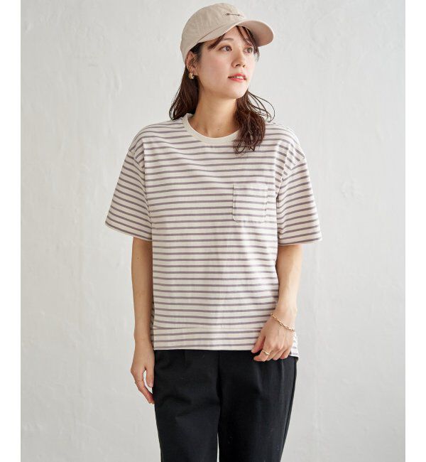 ikka「冷感コットン半袖ポケットTシャツ」|Tシャツ・カットソー|