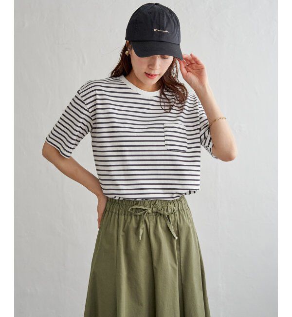 ikka「冷感コットン半袖ポケットTシャツ」|Tシャツ・カットソー|