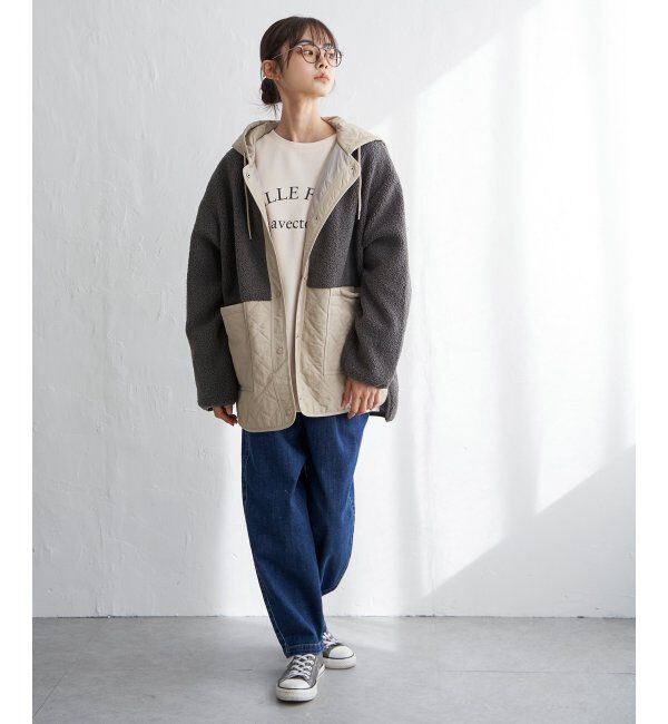 Lbc with Life「ボアキルトフードミドルコート」|その他|