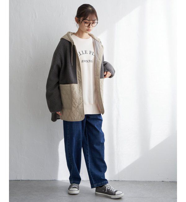 Lbc with Life「ボアキルトフードミドルコート」|その他|