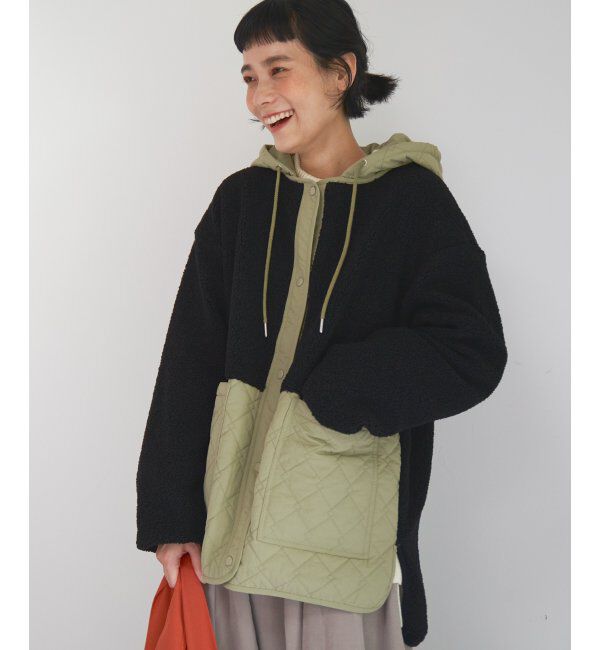 Lbc with Life「ボアキルトフードミドルコート」|その他|