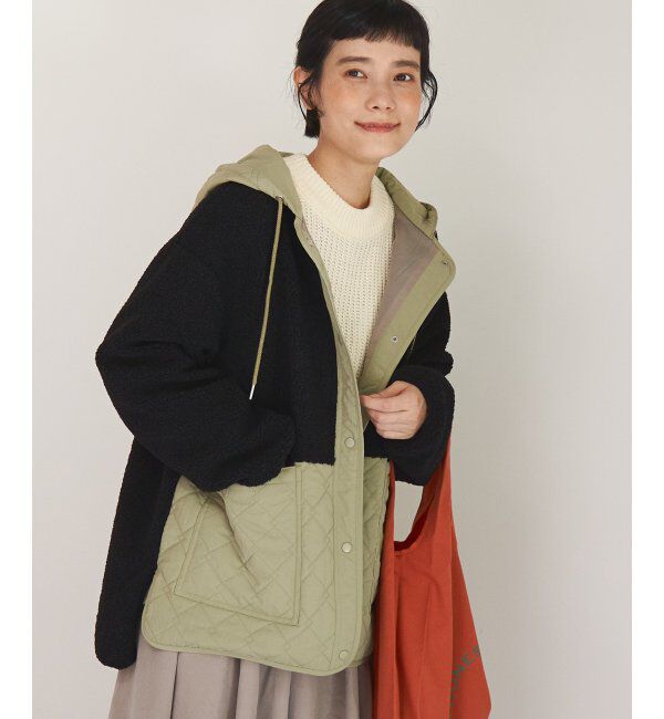 Lbc with Life「ボアキルトフードミドルコート」|その他|