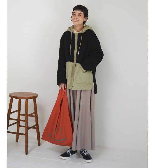 Lbc with Life「ボアキルトフードミドルコート」|その他|