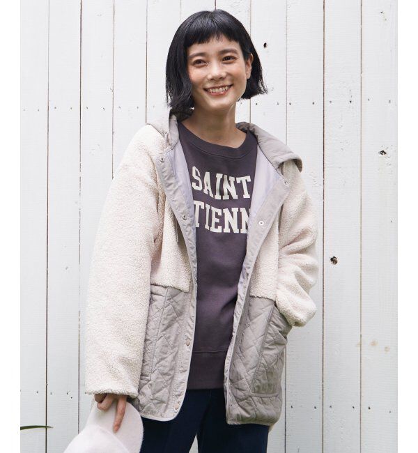 Lbc with Life「ボアキルトフードミドルコート」|その他|