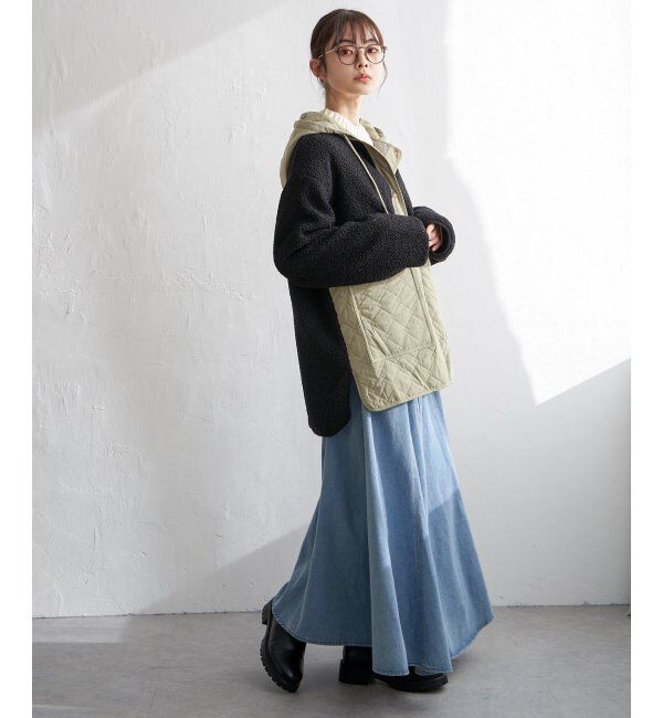 Lbc with Life「ボアキルトフードミドルコート」|その他|