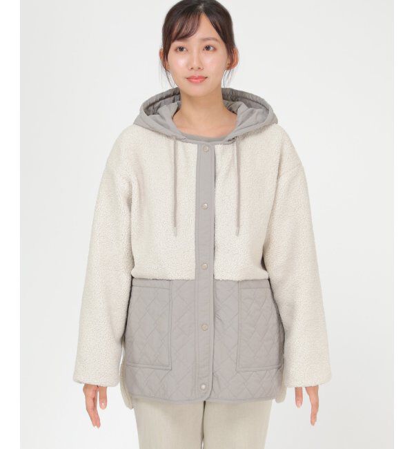 Lbc with Life「ボアキルトフードミドルコート」|その他|