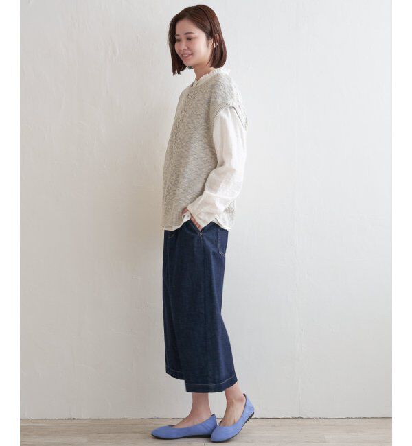 Lbc with Life「MIXヤーン透かし編み2WAYベスト」|ニット・セーター|