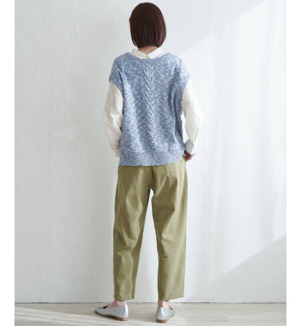 Lbc with Life「MIXヤーン透かし編み2WAYベスト」|ニット・セーター|