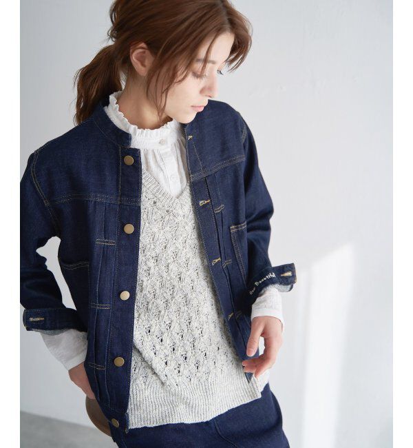 Lbc with Life「MIXヤーン透かし編み2WAYベスト」|ニット・セーター|