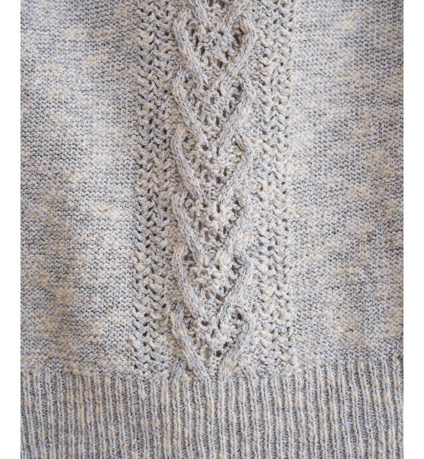 Lbc with Life「MIXヤーン透かし編み2WAYベスト」|ニット・セーター|