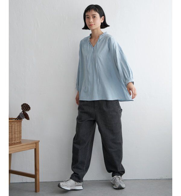 Lbc with Life「ジャカード襟フリルブラウス」|シャツ・ブラウス|