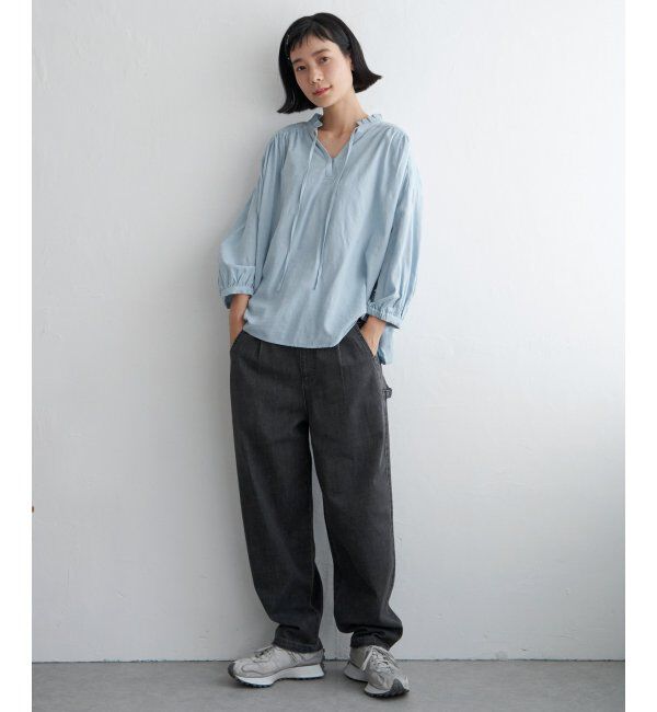 Lbc with Life「ジャカード襟フリルブラウス」|シャツ・ブラウス|