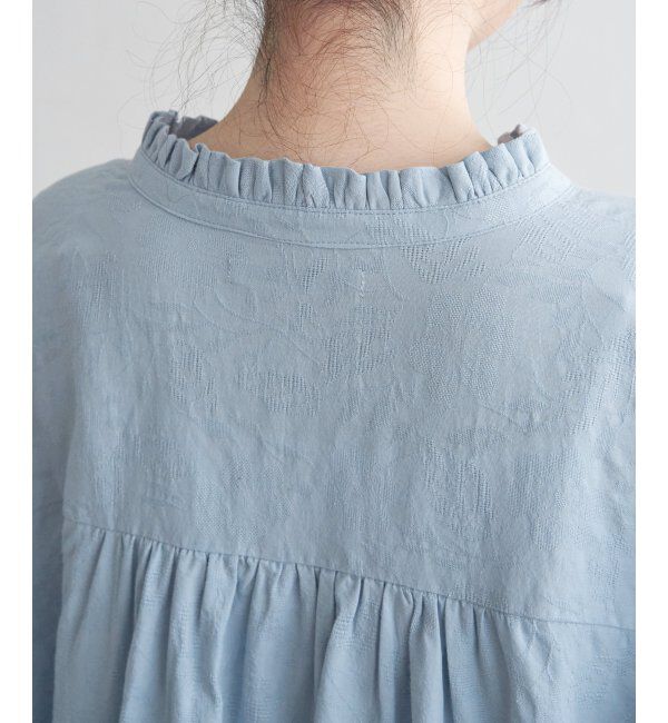 Lbc with Life「ジャカード襟フリルブラウス」|シャツ・ブラウス|