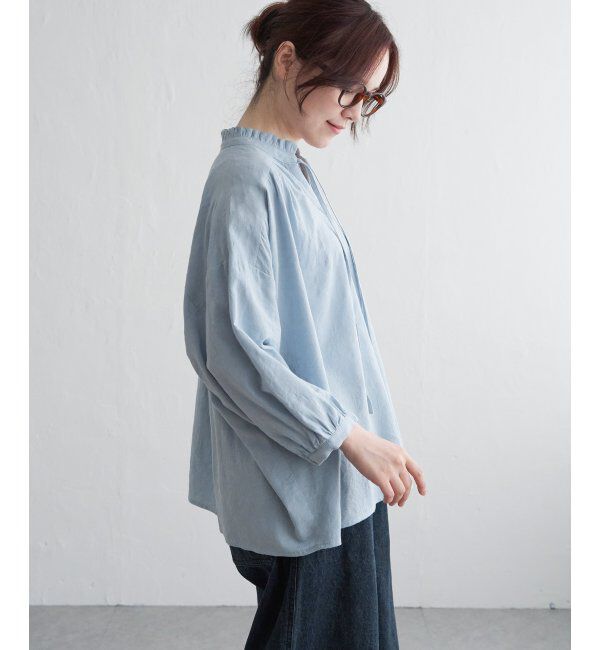 Lbc with Life「ジャカード襟フリルブラウス」|シャツ・ブラウス|