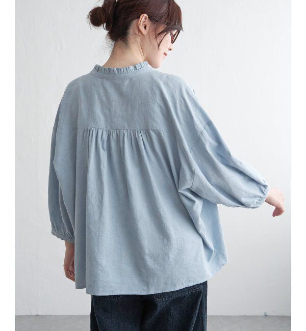 Lbc with Life「ジャカード襟フリルブラウス」|シャツ・ブラウス|