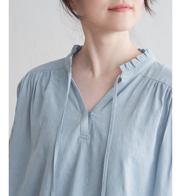 Lbc with Life「ジャカード襟フリルブラウス」|シャツ・ブラウス|