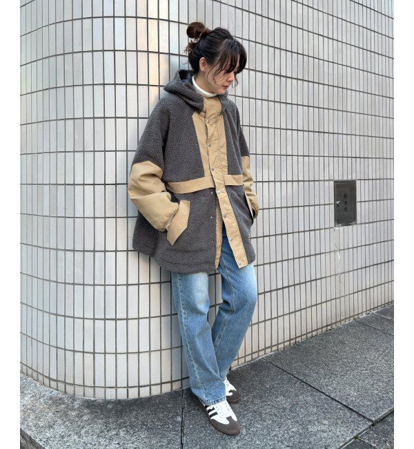 Lbc with Life「ボアナイロンフードミドルアウター」|その他|