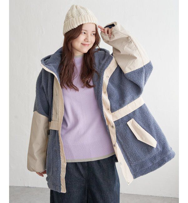 Lbc with Life「ボアナイロンフードミドルアウター」|その他|