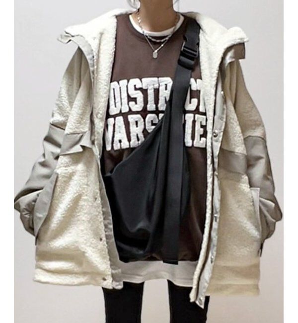 Lbc with Life「ボアナイロンフードミドルアウター」|その他|