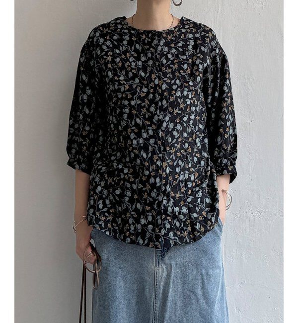 Lbc with Life「ボタニカルプリント2WAYブラウス」|シャツ・ブラウス|