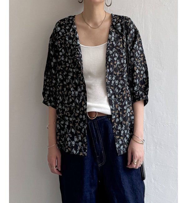 Lbc with Life「ボタニカルプリント2WAYブラウス」|シャツ・ブラウス|