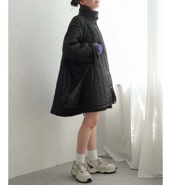 VENCE share style「袖取り外し縦キルト中綿コート」|その他|
