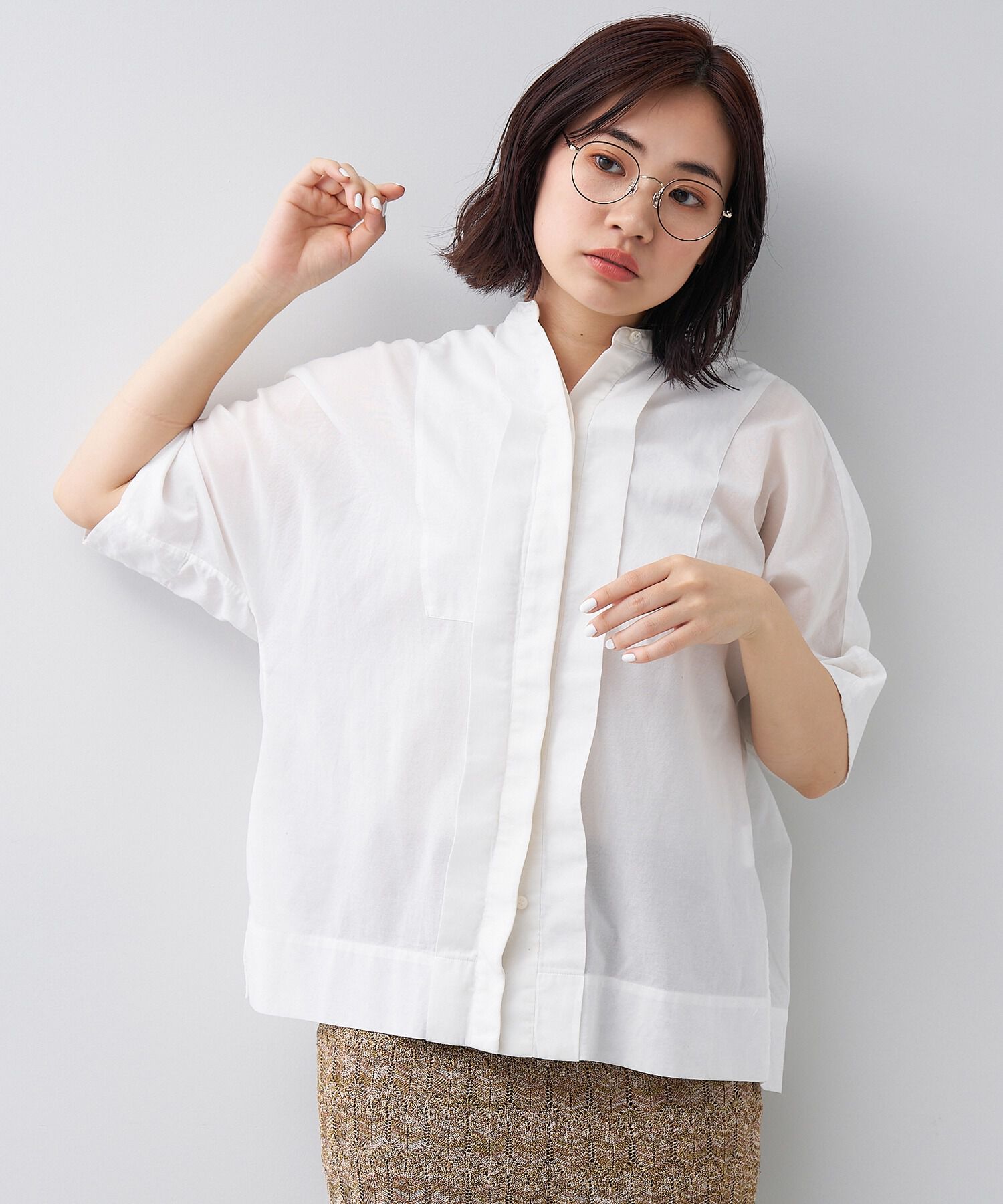  「ボストン型 メタルフレーム メガネ ｜伊達メガネ｜ CLASSIC ゾフ レンズ交換券付き」|メガネ|