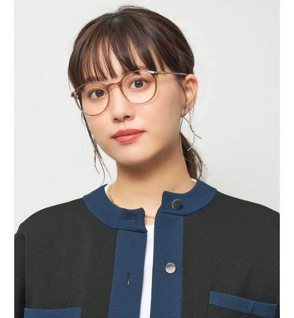  「ボストン型 メガネ｜中顔面短縮みえメガネ 軽量 大人可愛い おうちメガネ 伊達メガネ レンズ交換券付」|メガネ|