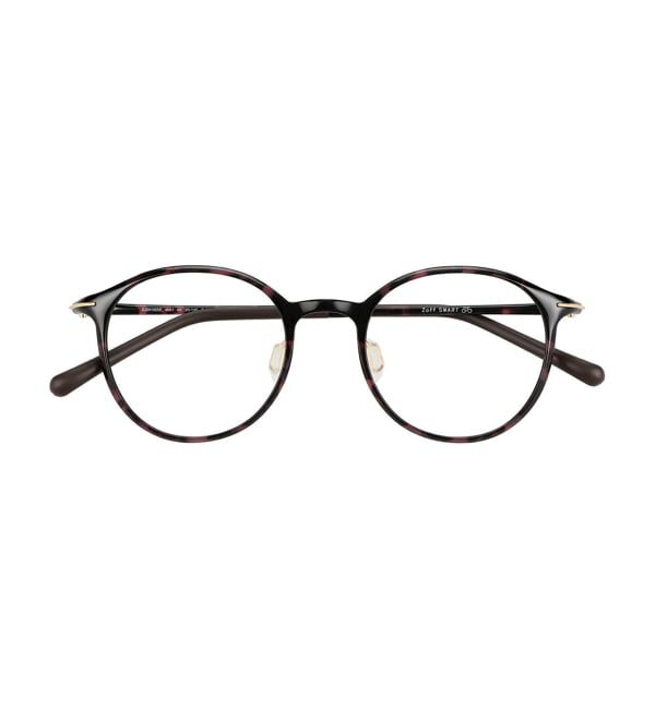  「ボストン型 メガネ｜中顔面短縮みえメガネ 軽量 大人可愛い おうちメガネ 伊達メガネ レンズ交換券付」|メガネ|茶系デミ