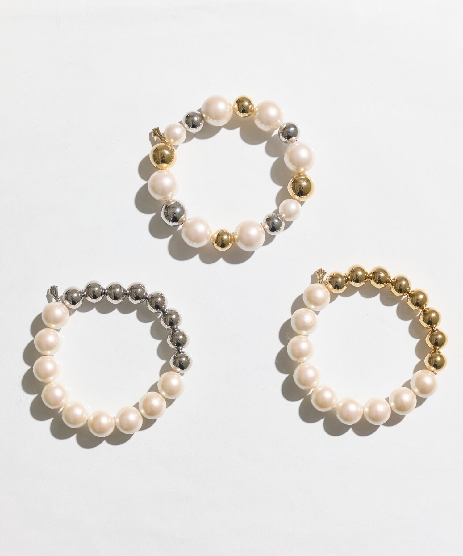 Phoebe「コンビメタルボールゴムブレスレット」|ブレスレット・バングル|