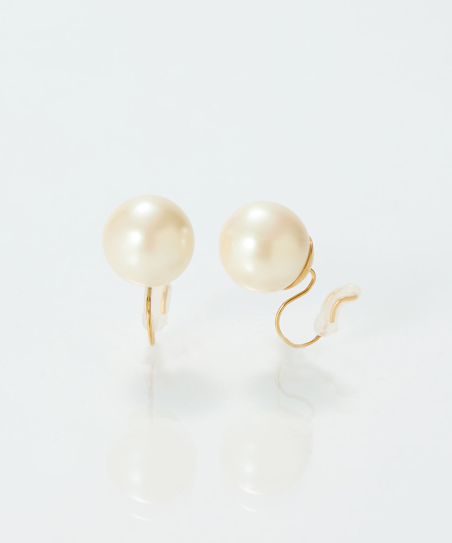 Phoebe「【痛くないシリーズ/金属アレルギー対応】パールリウムライトフィットイヤリング/一粒パール」|イヤリング|